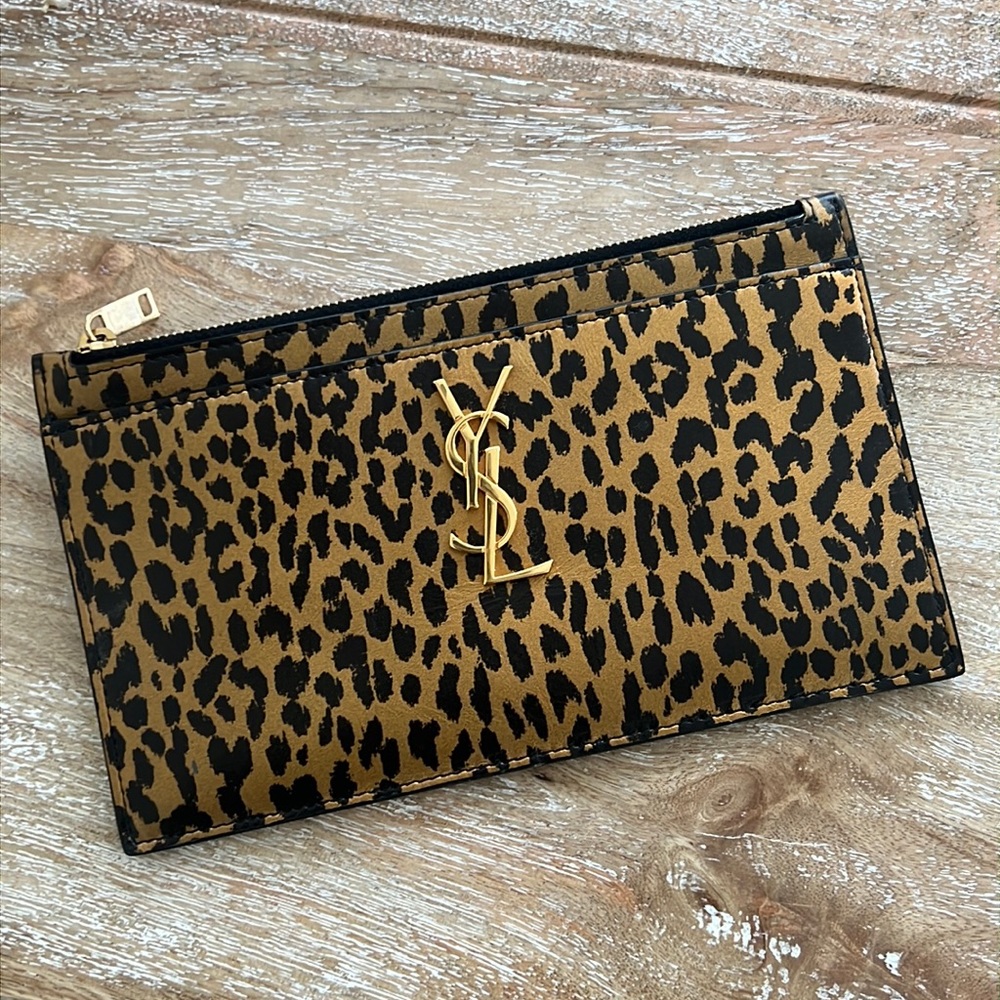 Yves Saint Laurent Leopard Print Clutch